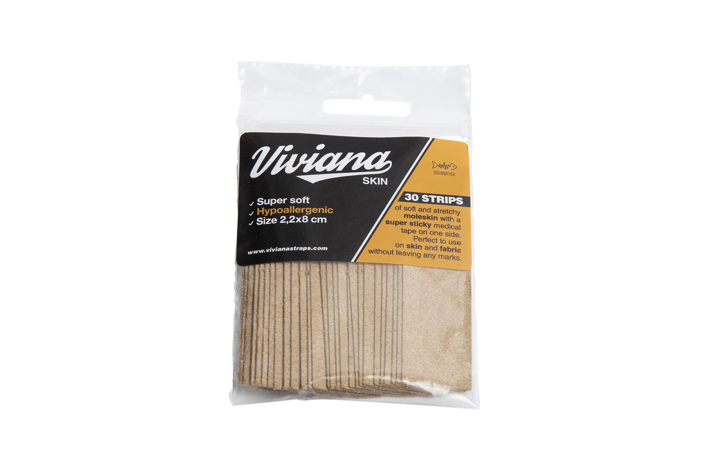 Moleskin Original skin strips pack with beige/tan strips inside