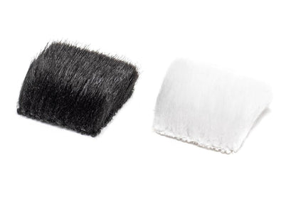 Black and white rectangular fur pads