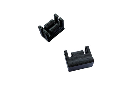 RF Saver black clip mount with textured two-piece connector ends