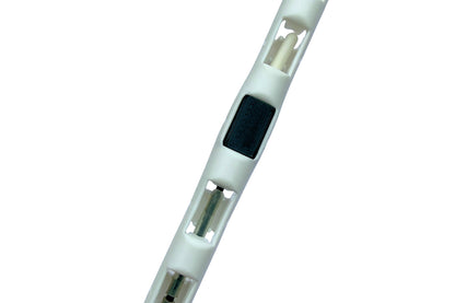 White RF whip antenna saver with dark square insert