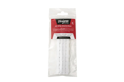 RF whip antenna saver, white 4-pack, in retail blister pack