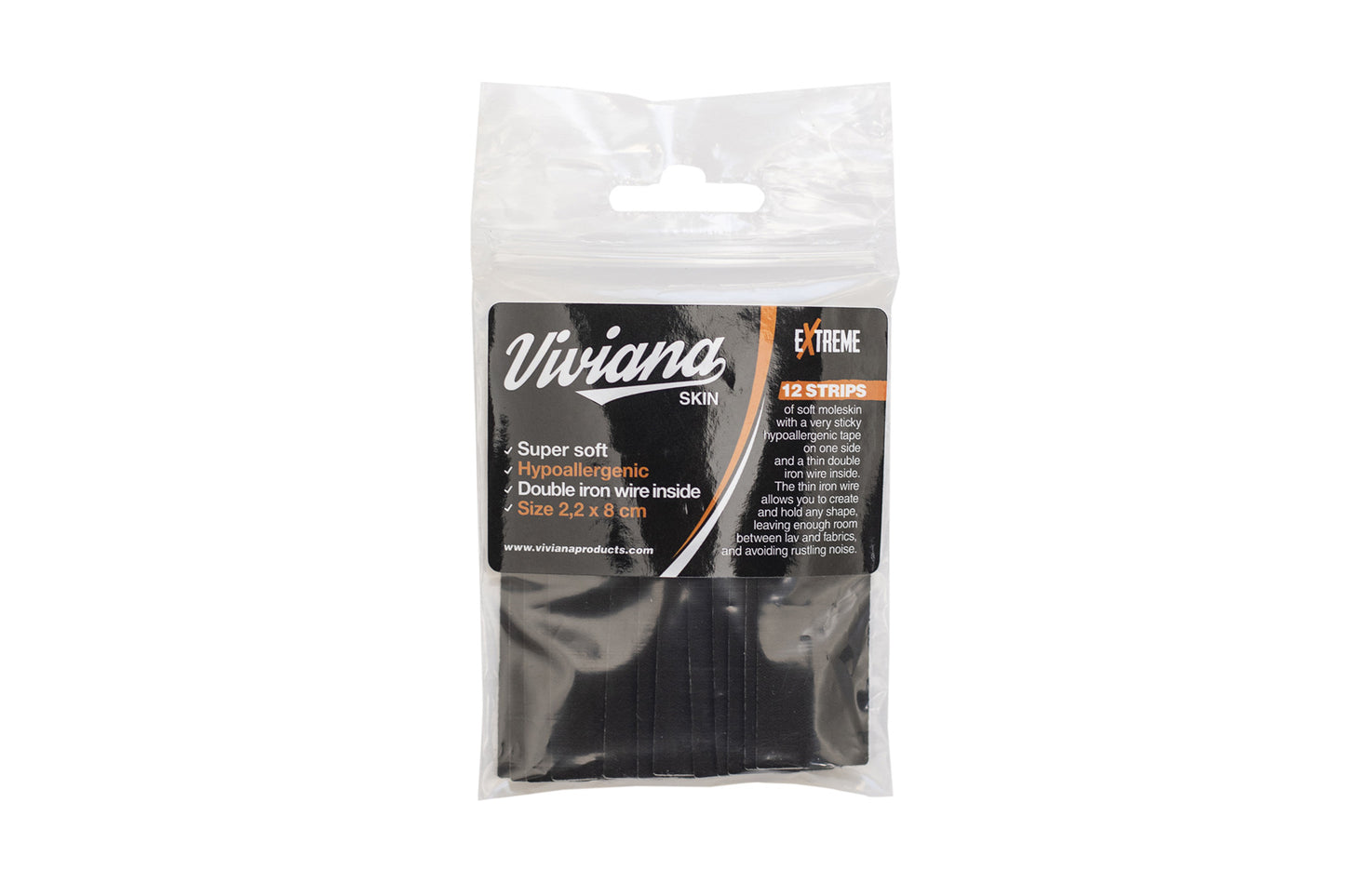 Moleskin skin strips pack with dark gray and black rolls