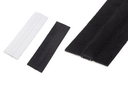 Moleskin Extreme fabric padding strips in white, charcoal, and black