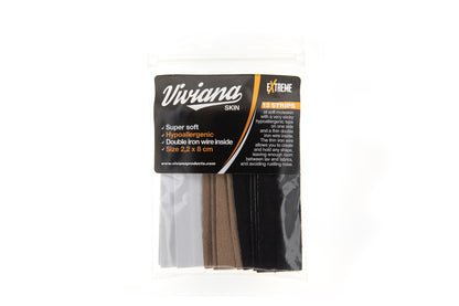 Moleskin skin strips pack with beige, brown, and black rolls