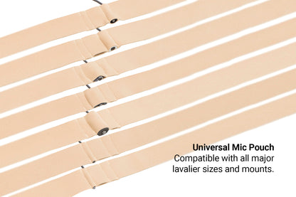 Beige chest strap with adjustable webbing rows and oval metal fasteners