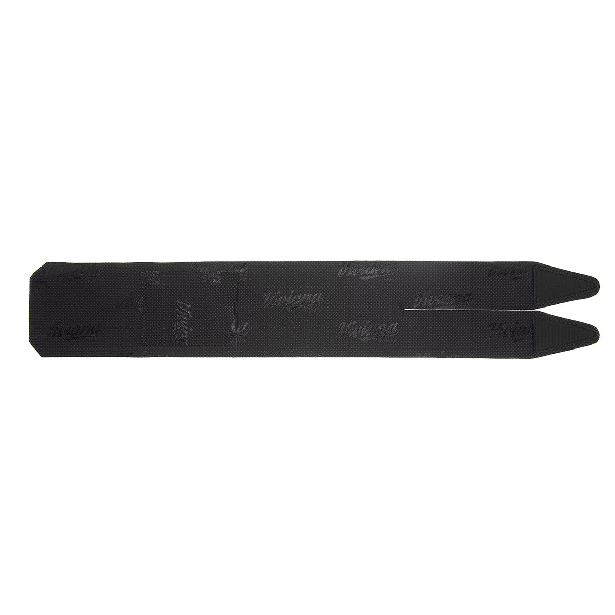 Black thigh strap pair with textured surface and two pointed ends