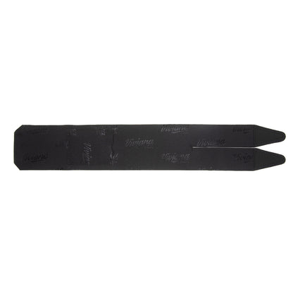 Black thigh strap pair with textured surface and two pointed ends