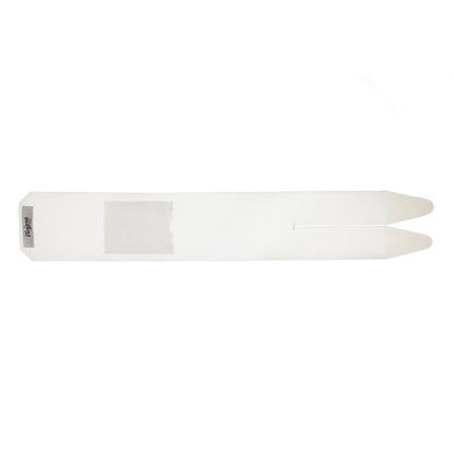 White thigh strap pair with pointed ends and two parallel flexible bands