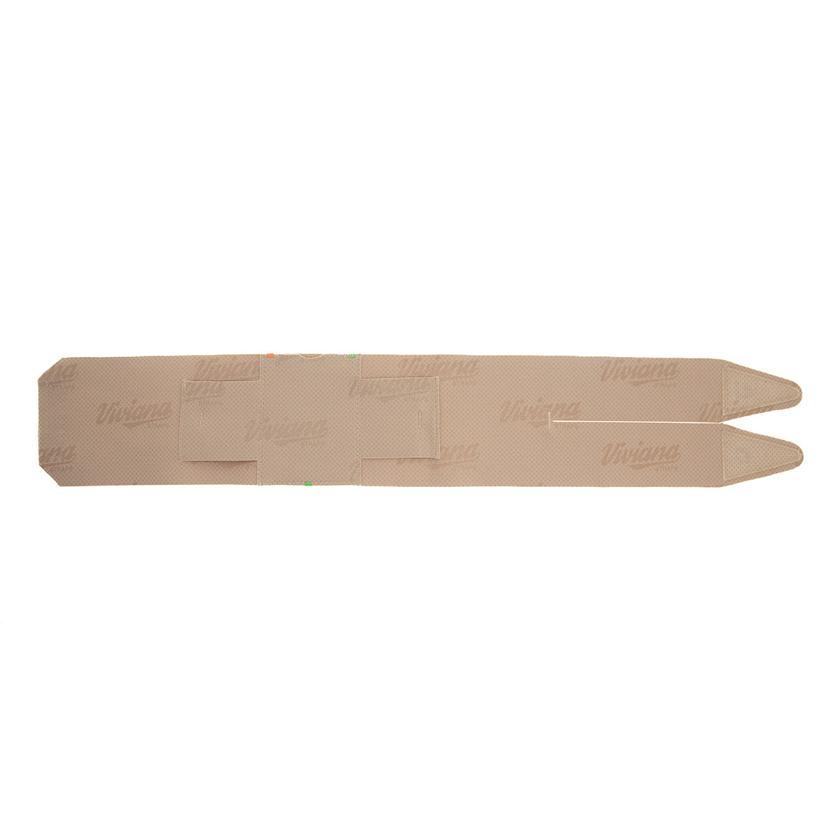 Beige thigh strap pair with textured print and two pointed ends