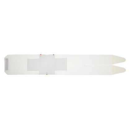 White thigh strap pair with textured panel and two pointed ends
