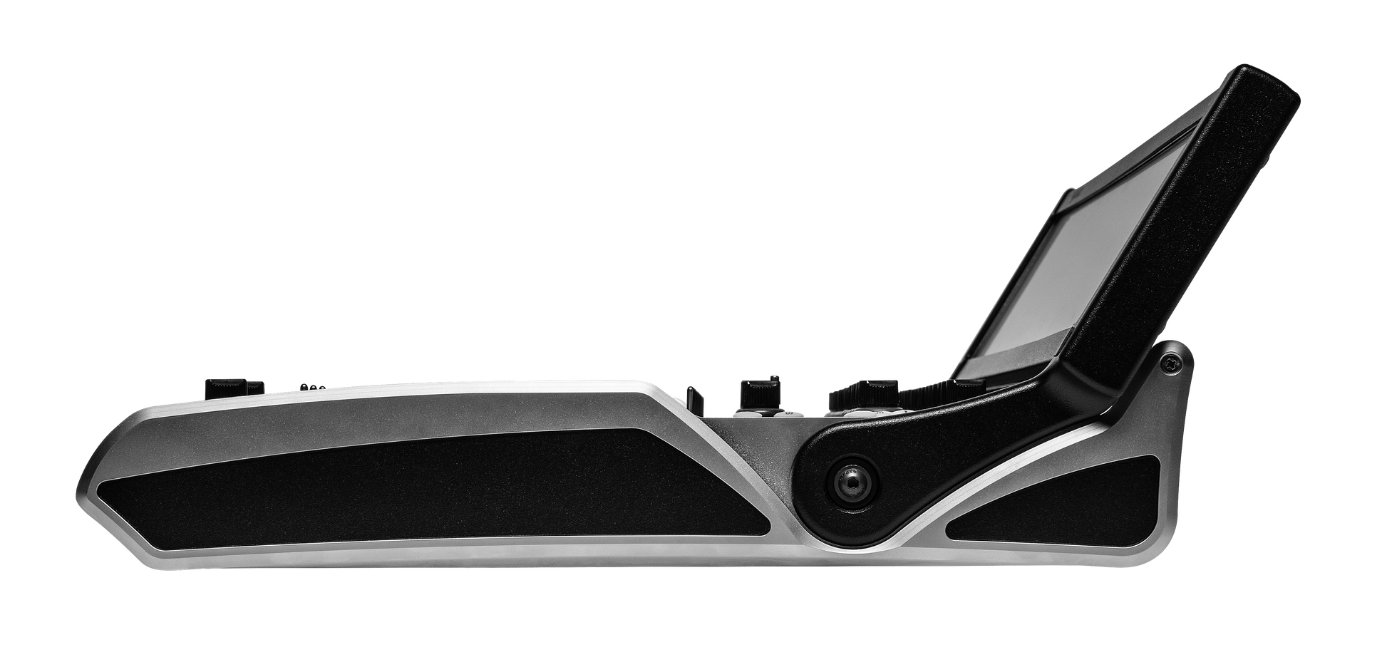 CL-16 audio mixer angled view with light side panels and dark controls