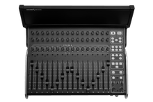 CL-16 audio mixer open top with faders and rows of control buttons