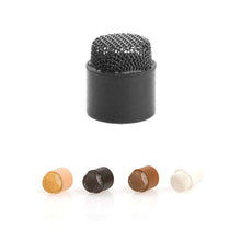 Miniature grid soft boost cap, black mesh on dark foam base