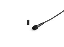 Subminiature lavalier mic mesh grille with black cable and spare mesh cap