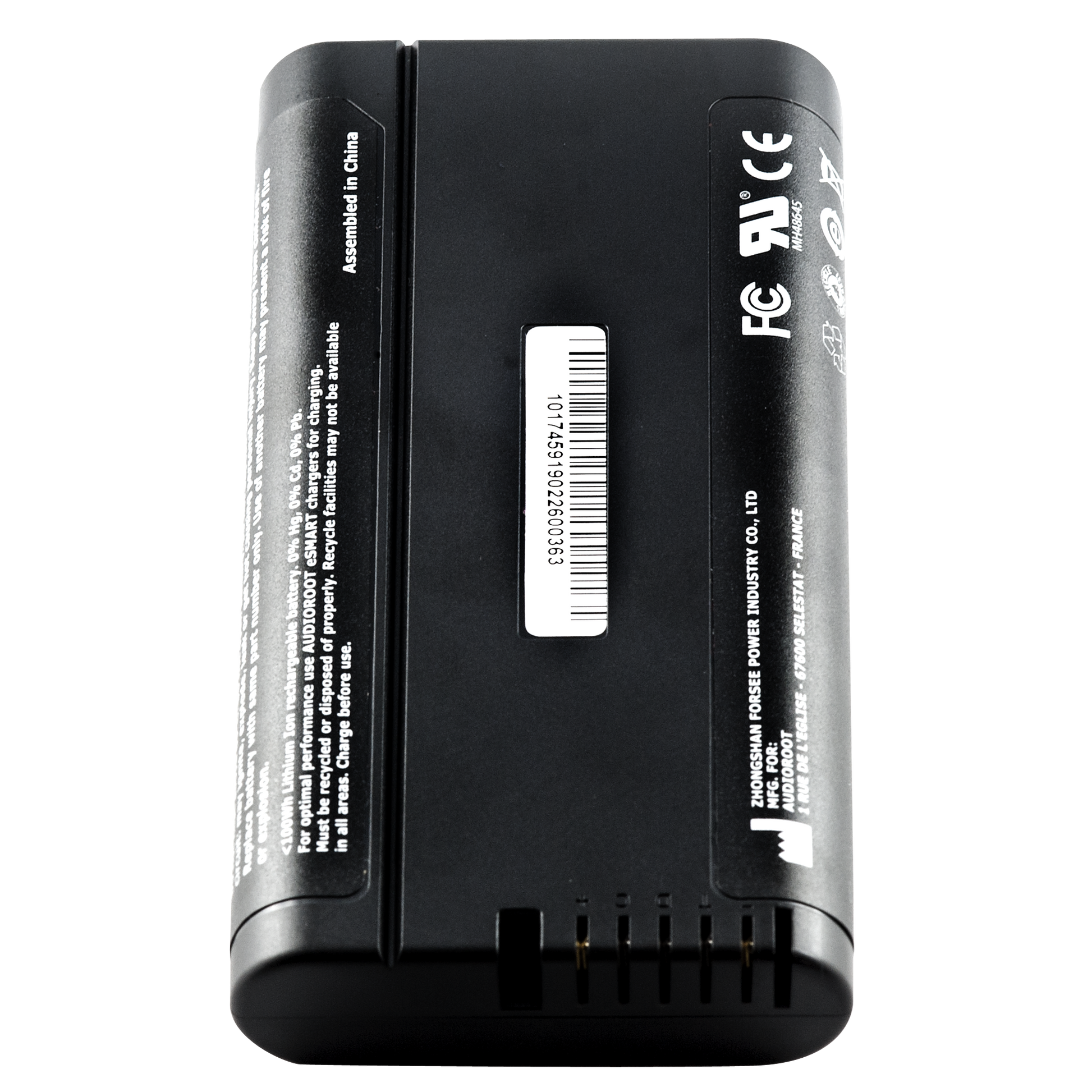 Audioroot eSMART Li-96neo battery contacts
