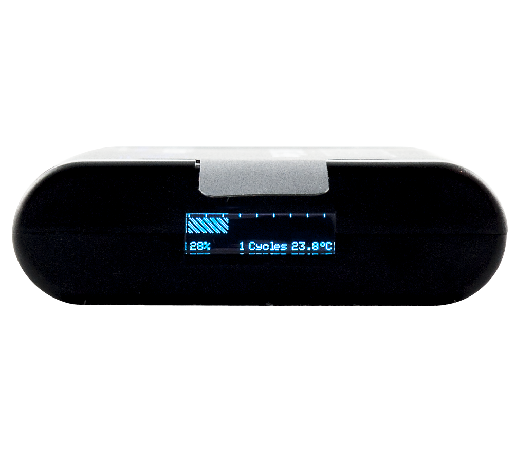 Audioroot eSMART Li-96neo OLED battery status display