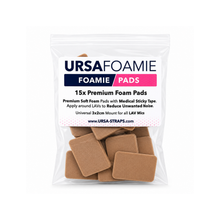 Caramel foam pads with medical sticky tape, 5-pack for reducing unwanted sound noise