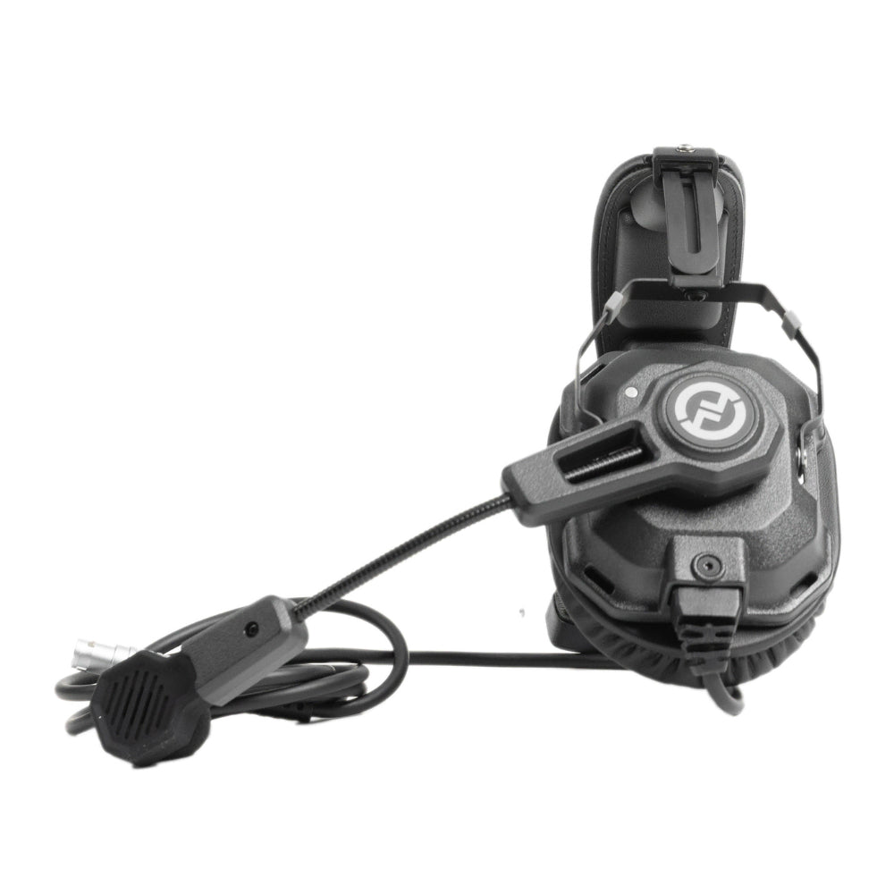 Hollyland headset with padded headband, front control module, and attached cable