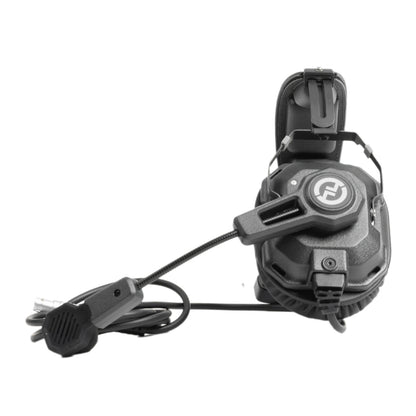 Hollyland headset with padded headband, front control module, and attached cable