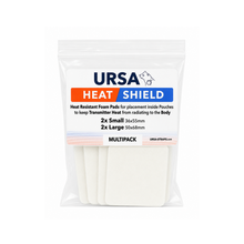URSA heat shield foam pads pack with multiple white pads in a clear bag
