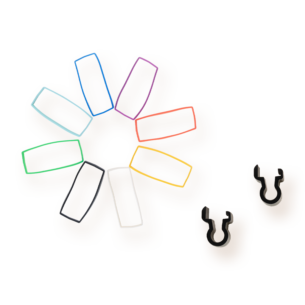 Tentacle SYNC E Silicone Bands & Clamps Rainbow Set