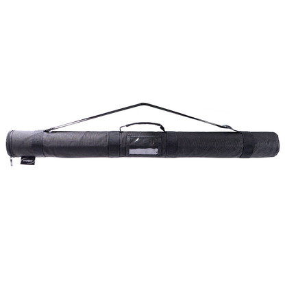Padded dark gray boom pole case with carry handle and zipper closure