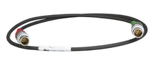 Black timecode cable with two Lemo connectors, coax-style terminals.