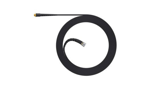 1.8m black MicroLock extension cable with coiled design and connector ends