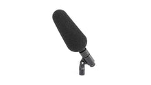 DPA 2017 shotgun microphone with black foam windscreen and mount clip