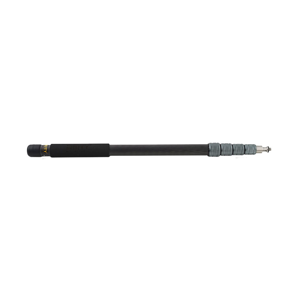 Deity carbon fiber boom pole, 2.6m, black handle with silver segmented tube