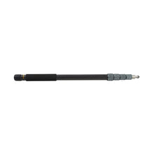 Deity carbon fiber boom pole, 2.6m, black handle with silver segmented tube