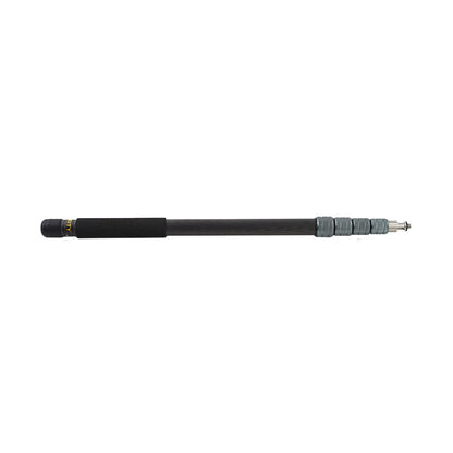 Deity carbon fiber boom pole, 2.6m, black handle with silver segmented tube
