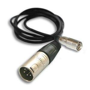 Hawk-Woods LA-16 power cable, black with metal XLR to Hirose connectors