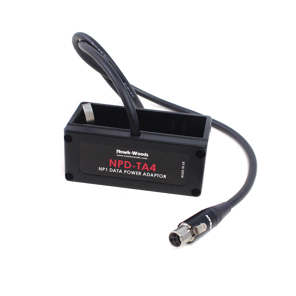 Hawk-Woods NP D-TA4 NP1 battery adaptor with data power cable and circular connector
