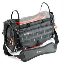 Black audio mixer recorder bag with padded dividers and shoulder strap