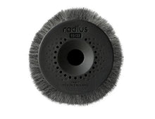 Radius Nimbus windshield brush wheel, round bristle wheel with center hole