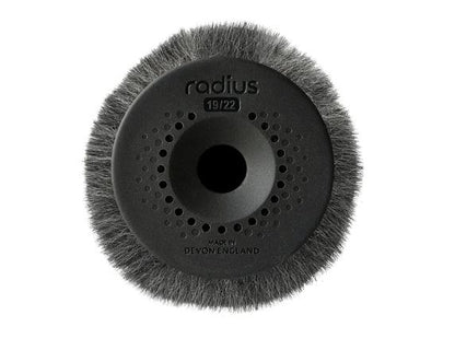 Radius Nimbus windshield brush wheel, round bristle wheel with center hole