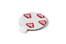 Rycote Stickies Advanced 23mm round adhesive stickers, red logo on white
