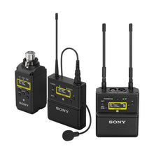 Sony wireless radio microphone kit with two receivers, antennas, and handheld mic
