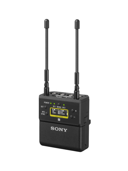 Sony dual radio microphone receiver with two antennas and built-in display