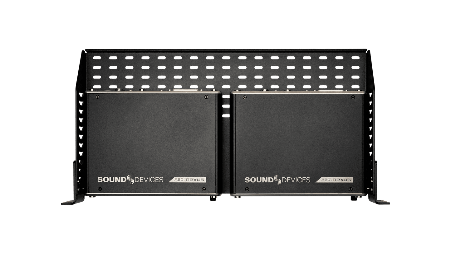 Sound Devices A20-Shelf kit with two black rack modules