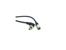 Lectrosonic power cable, black cord with metal 3-pin and barrel connectors