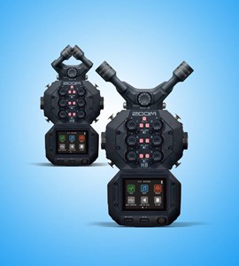 Zoom H8 handheld audio recorder with LCD screen and control knobs