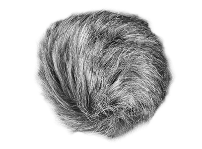 Gray fuzzy windscreen foam for universal recorder microphone