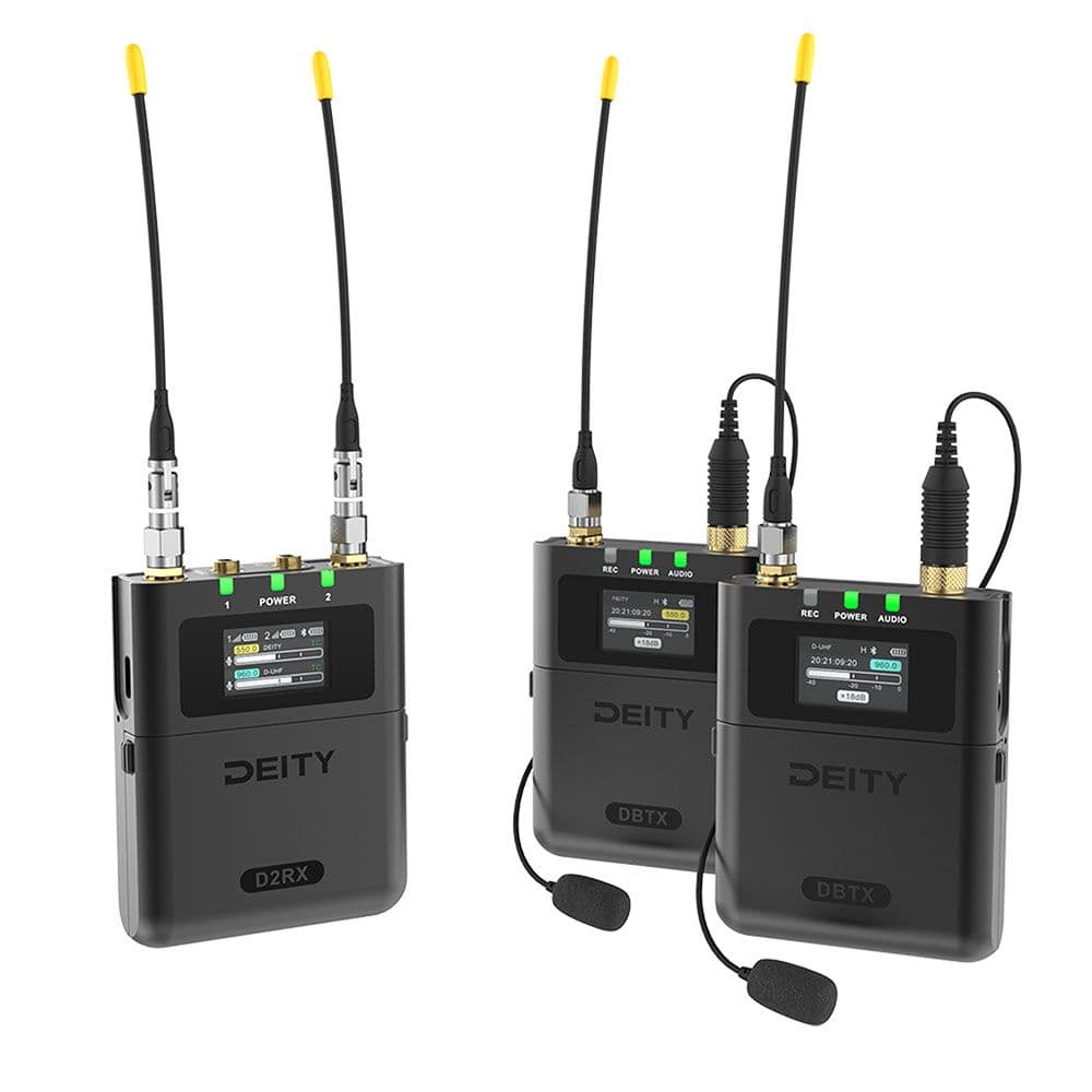 Deity Theos D2-RX digital UHF receiver with two antennas and LCD display