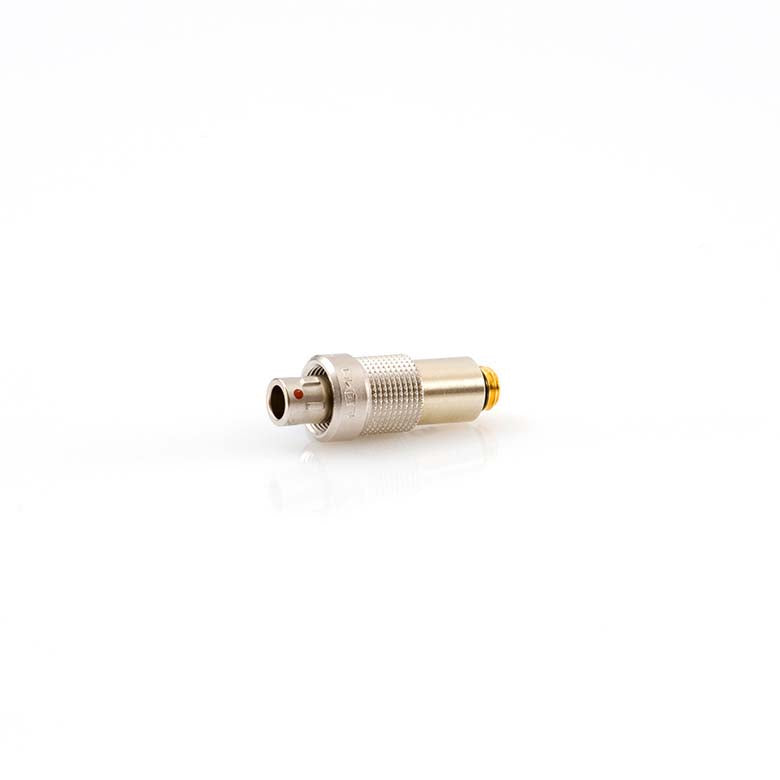Microdot to 3-pin Lemo adapter with metal connector body