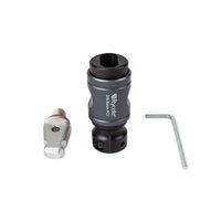Rycote PCS-Boom connector, black cylindrical audio accessory with Allen key and clip