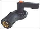 Boom adaptor, dark gray with round gold connector ring