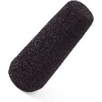 Large-hole shotgun microphone foam windscreen, dark charcoal, cylindrical 18cm