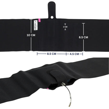 Live Strap single pouch with black waist strap and metal clip attachment